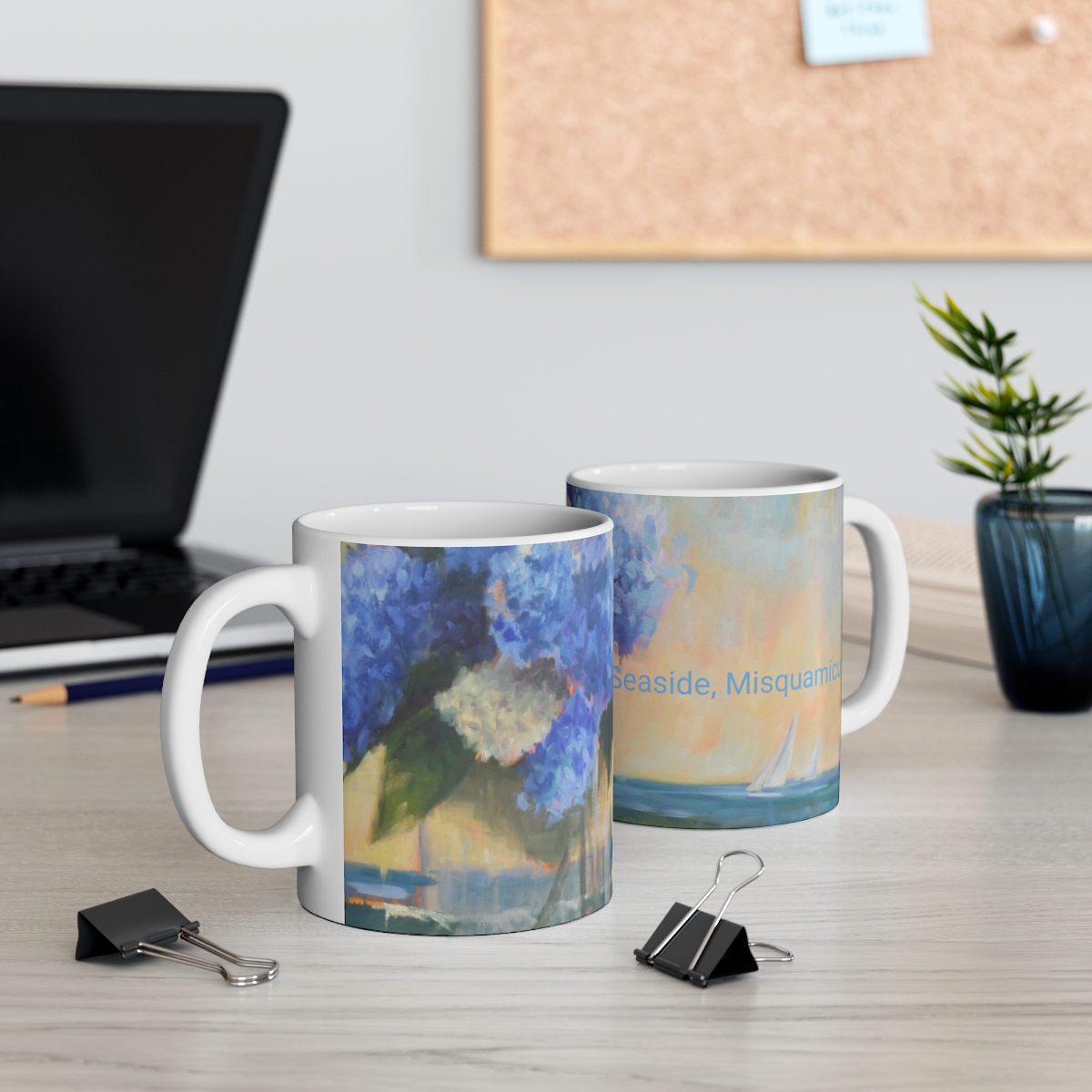 Hydrangeas By The Sea Mug 11oz - Image 5
