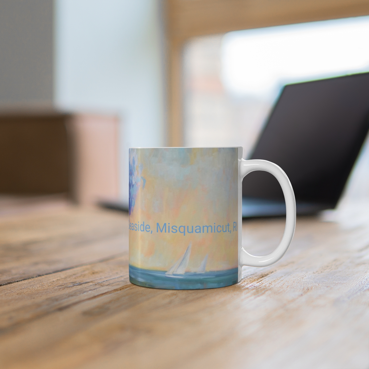 Hydrangeas By The Sea Mug 11oz - Image 6