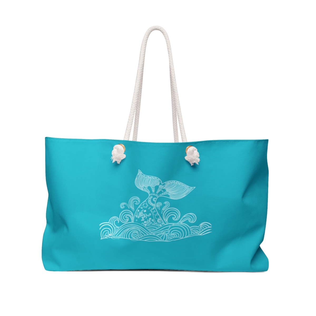 White Whale Tale Design, Teal Weekender Bag, Stylish, Simple Elegance, Luggage, Shopping