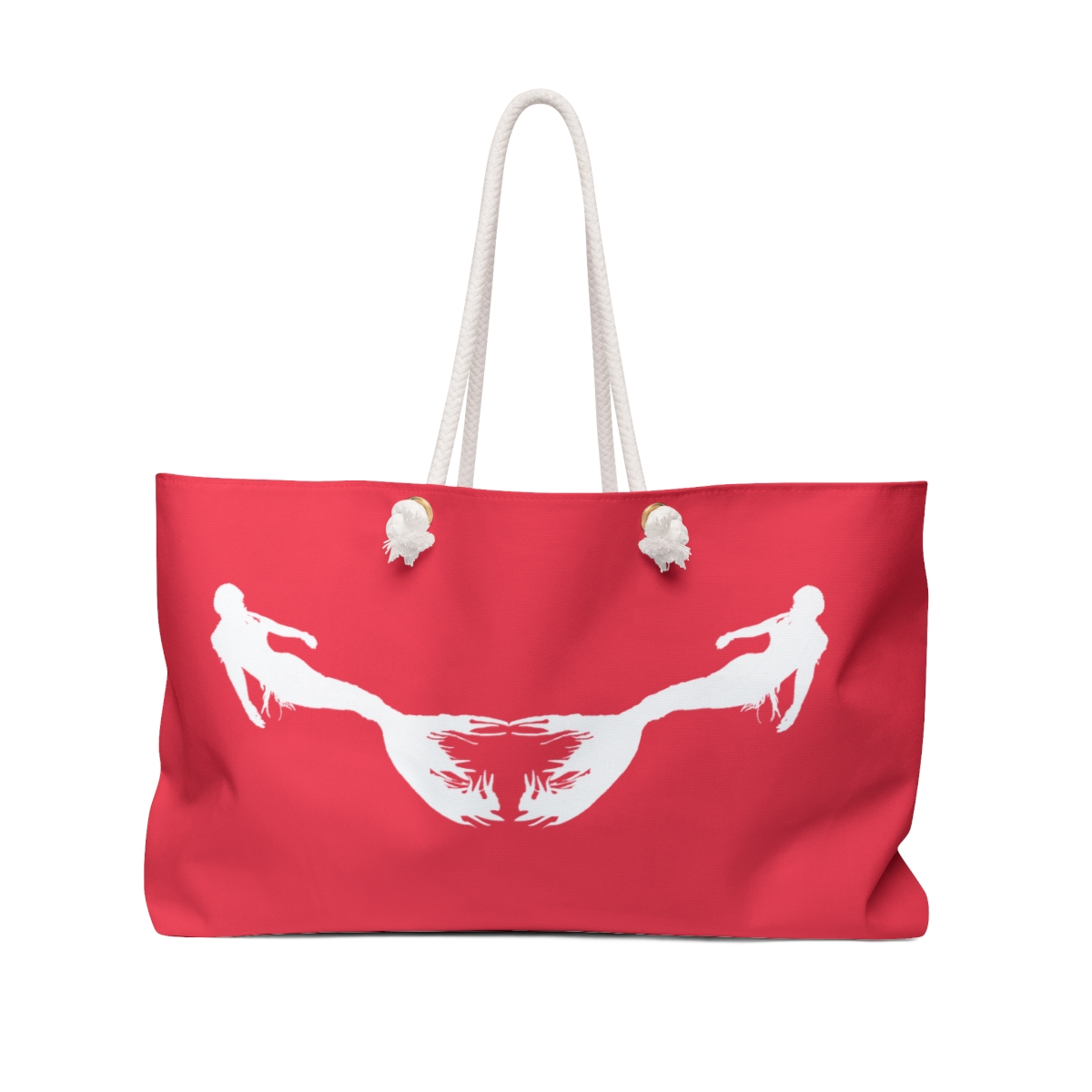 White Mermaid Design, Red Weekender Bag, Luggage, Shopping, Stylish