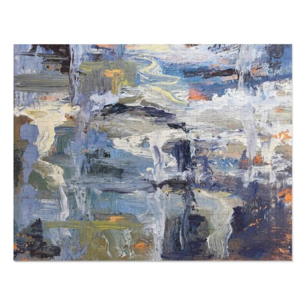 Abstract, Ocean Foam, Jigsaw Puzzle (30, 110, 252, 500,1000-Piece) Handmade Original Design, Challenging - Image 2