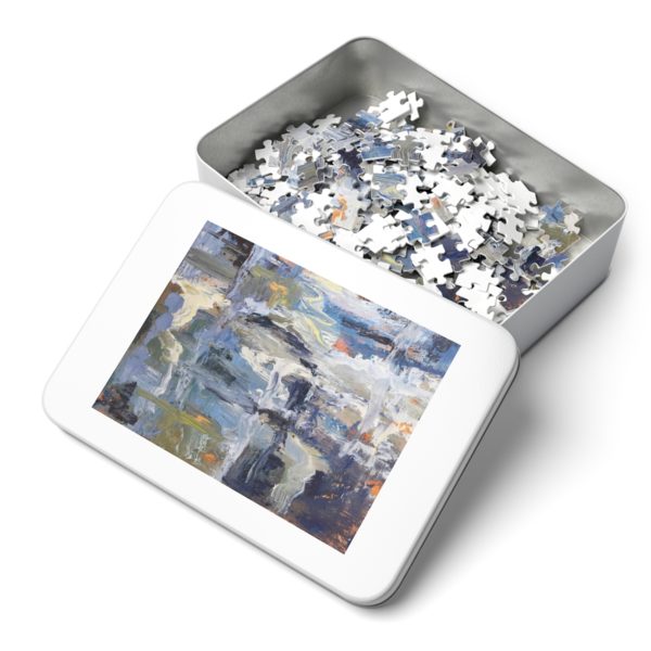 Abstract, Ocean Foam, Jigsaw Puzzle (30, 110, 252, 500,1000-Piece) Handmade Original Design, Challenging - Image 3