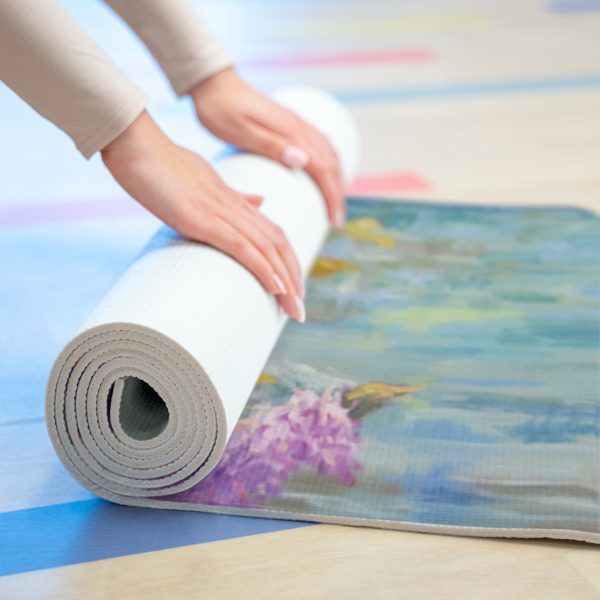 Lilacs By The Sea Foam Yoga Mat - Image 5