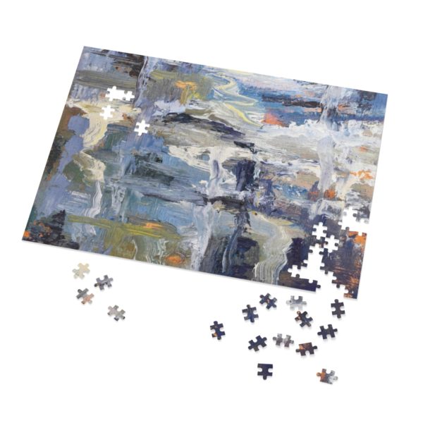 Abstract, Ocean Foam, Jigsaw Puzzle (30, 110, 252, 500,1000-Piece) Handmade Original Design, Challenging - Image 11