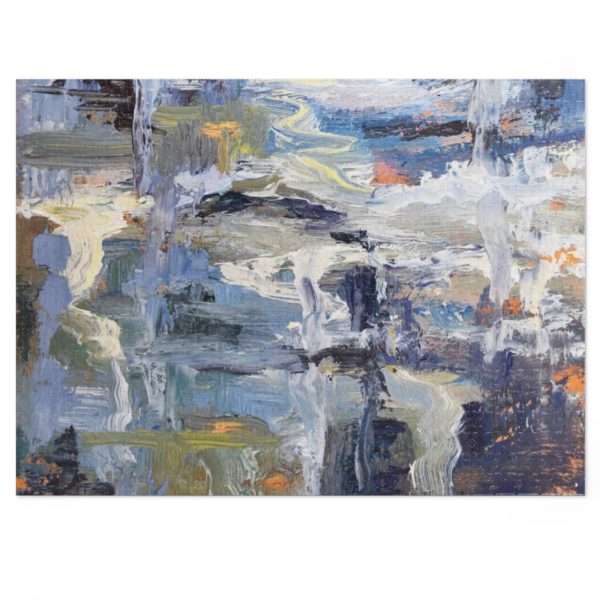 Abstract, Ocean Foam, Jigsaw Puzzle (30, 110, 252, 500,1000-Piece) Handmade Original Design, Challenging - Image 10