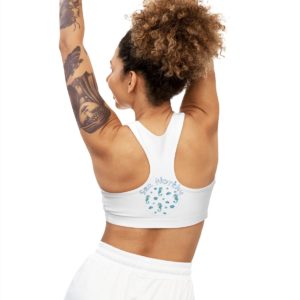 Womens Seamless Sports Bra, nautical Sea Worthy, Stylish, Seahorse, Shells