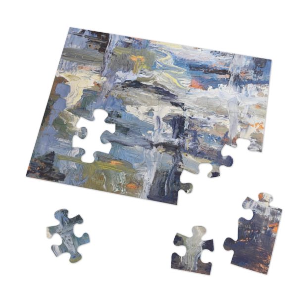 Abstract, Ocean Foam, Jigsaw Puzzle (30, 110, 252, 500,1000-Piece) Handmade Original Design, Challenging - Image 5
