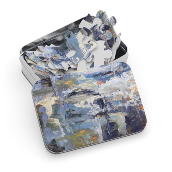 Abstract, Ocean Foam, Jigsaw Puzzle (30, 110, 252, 500,1000-Piece) Handmade Original Design, Challenging - Image 6