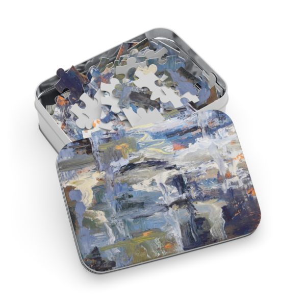 Abstract, Ocean Foam, Jigsaw Puzzle (30, 110, 252, 500,1000-Piece) Handmade Original Design, Challenging - Image 9
