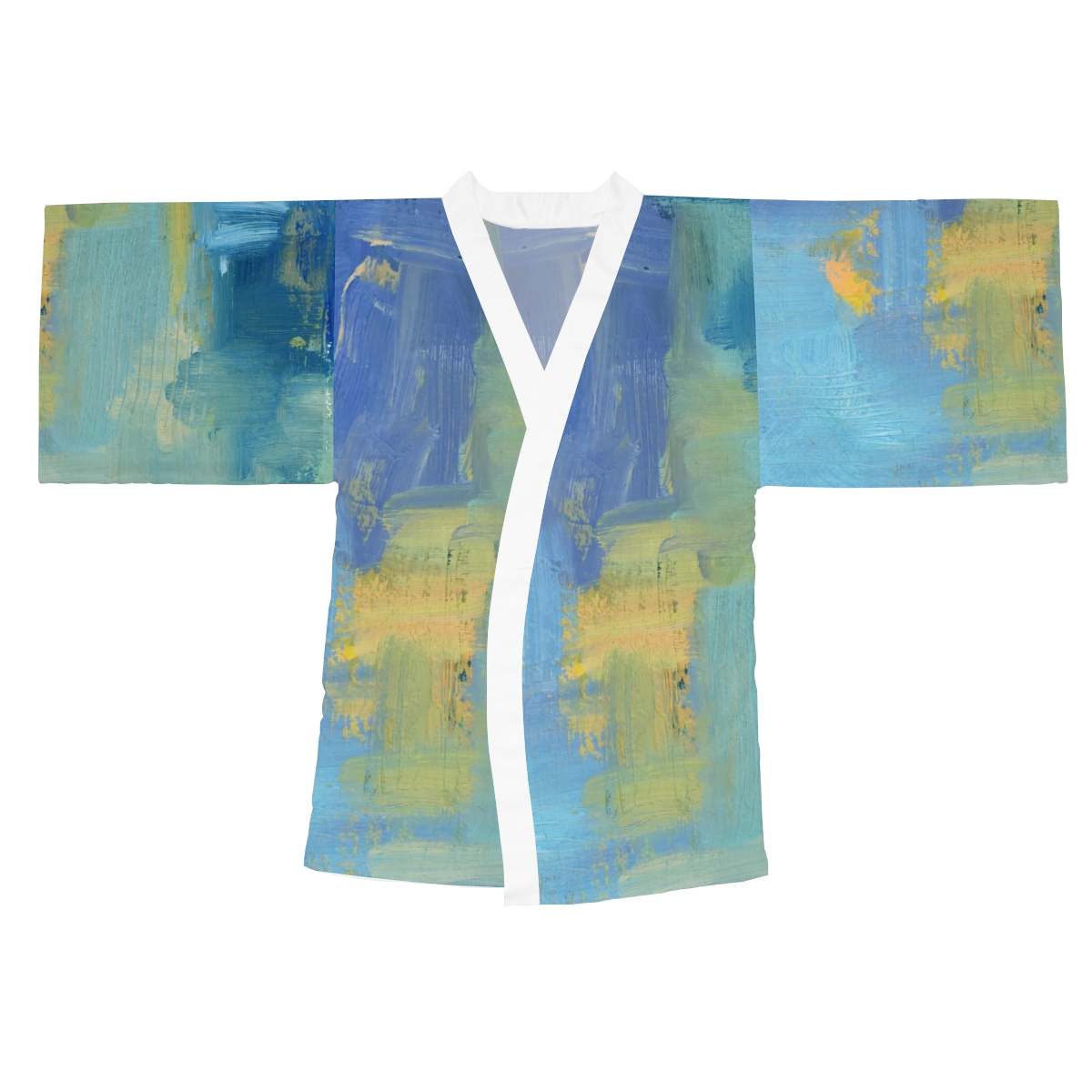 Long Sleeve Kimono Robe, Abstract, Bathrobe, Lounge Wear, Nautical, Women’s Sleep Clothes - Image 6